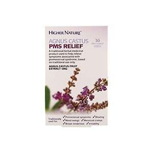  Higher Nature Agnus Castus PMS Relief 30 tablets: Health 