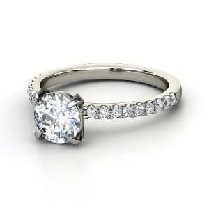  Candace Ring, Round Diamond Platinum Ring Jewelry