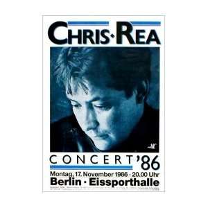  CHRIS REA Concert 1986 Music Poster: Home & Kitchen