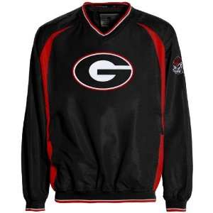  Georgia Bulldogs Black Hardball Pullover Jacket Sports 
