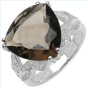  6.30 ct. t.w. Smoky Topaz and White Topaz Ring in Sterling 