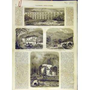    1858 Aqueduct Vaucluse Baume Tomb Verau Galas Print
