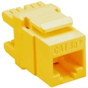 Allen Tel AT65 04 Category 5e High Density Jack Module, Yellow, 1 Port 