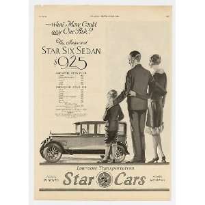   1927 Star Cars Star Six Sedan Family Print Ad (12412)