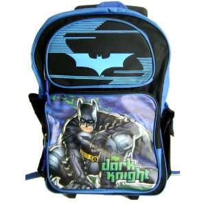  Super Hero Batman Large Rolling Backpack   Batman The Dark 