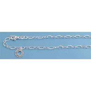 Sterling Silver Italian Anklet   10 in Length Jewelry