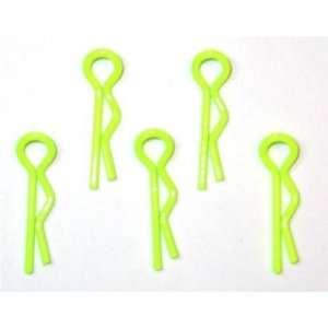  SMALL BODY CLIP 1/10   FLUORESCENT YELLOW   5PCS 