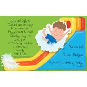  Waterslide Boy Party Invitations: Toys & Games