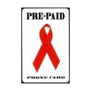   Red Ribbon AIDS Promotional Fundraiser Phone Card 