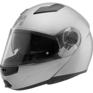 SparX Metallic Helios Modular Full Race Motorcycle Helmet   Silver / X 