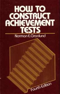   How to Construct Achievement Tests (9780134021812) Norman E. Gronlund