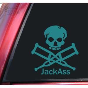  JackAss Vinyl Decal Sticker   Teal: Automotive