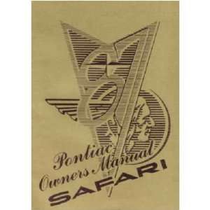  1987 PONTIAC SAFARI Owners Manual User Guide Automotive