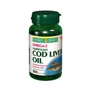  NB COD LIVER OIL 415MG 1150 100SG NATURES BOUNTY Health 