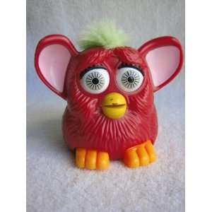   Furby, 3 Red with Green Hair   1998 Happy Meal Toy 