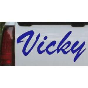  Blue 12in X 5.6in    Vicky Car Window Wall Laptop Decal 