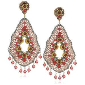  Miguel Ases Cherry and Swarovski 14k Gold Filled Dangle 