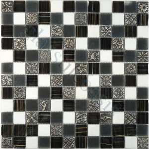   Glass Series Tumbled Glass and Stone Tile   14485