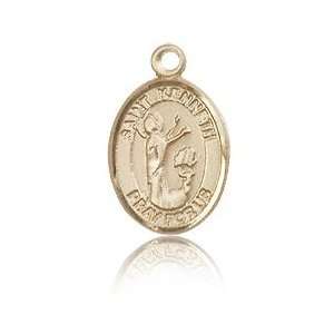  14kt Yellow Gold 1/2in St Kenneth Charm: Jewelry