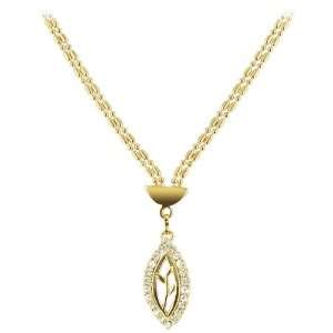  18 KT Gold Layered 23 x 12mm Pendant 1mm Chain 17 inch 