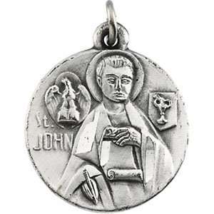   18.00 mm St. John The Evangelist Medal W/ 18 Inch Chain   7.17 grams