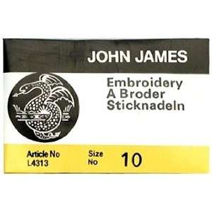  John James Needle Crewel/Embroidery 25 pc Size 10 Arts 