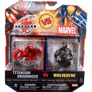   2Pack Red Titanium Dragonoid vs Black Wolverine XForce Toys & Games