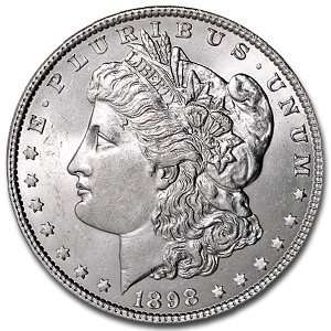  1898 Morgan Silver Dollar Brilliant Uncirculated 