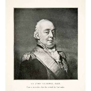 1899 Print Portrait Sir Military Admiral James Saumarez Baron British 