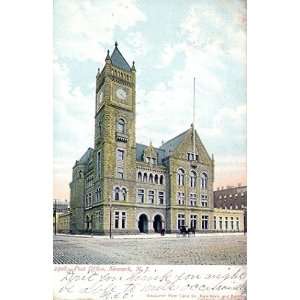  1905 Post Office, Newark, New Jersey PREMIUM POSTCARD 
