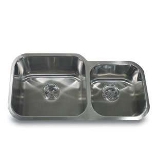  Offset Double Bowl 60/40 Undermount Kitchen Sink in 