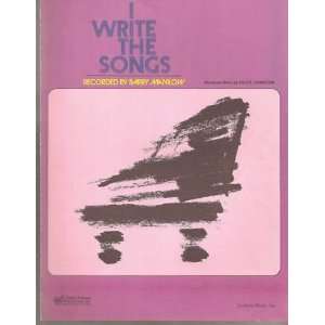  Sheet Music I Write The Songs Barry Manilow 8: Everything 