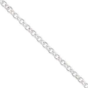  20 Inch Sterling Silver 4.75mm Fancy Rolo Chain Necklace 