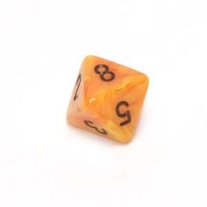  Chessex Vortex Dice 16mm Magma and black d8 Toys & Games