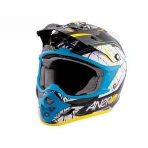  Comet Graphic ATV Sport Helmet. 45422X Wired Purple/Blue Automotive