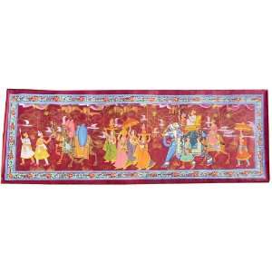  Art Silk Hand Painted Folk Painting   QueenS Dowry: Home 