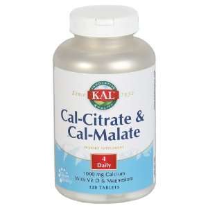  : KAL   Calcium Citrate & Malate, 120 tablets: Health & Personal Care