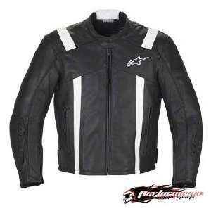  Alpinestars Rod Jacket , Color: Black/White, Size: 3XL 