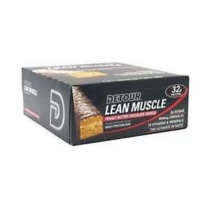  Detour Lean Muscle Bar Peanut Butter Choc Crunch   12 Bars 