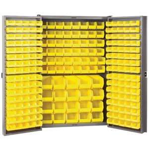   Cabinet, Cabinet with Louvers / Yellow AkroBins (30220, 30230, 30240