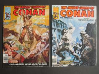 SAVAGE SWORD of CONAN # 57 58 Marvel Magazine comic lot  