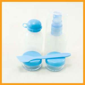 4in1 B Cleansing Set Carry Bag Lotion Spray Bottle Blue  