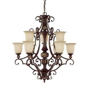 Capital Lighting Chandeliers 3519 9 Light Chandelier Chestfield Brown