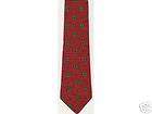 ALAN MICHAELS MENS TIE RED KHAKI RUST SQUARE DIAMOND