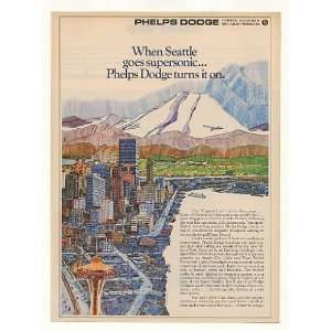 1969 Seattle Lee Albertson art Phelps Dodge Print Ad