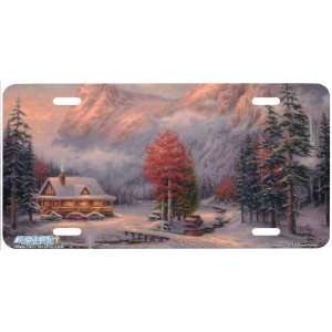 3717 Snowed in Cottage License Plate Car Auto Novelty Front Tag by 
