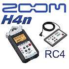 zoom h4n handy digital 4 track recorder rc4 remote $