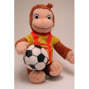  7 Curious George with Soccer Ball Plush: Toys & Games