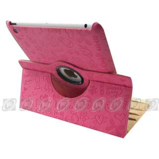 The New iPad 3 / iPad 2 360 Rotating Magnetic PU Leather Case Smart 