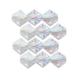   12 Clear AB 2X Bicone Swarovski Crystal Beads 5301 3mm: Home & Kitchen